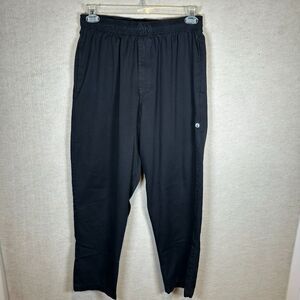 Chef Works Work Pants Mens Large Black Elastic Waist Tapered Utility Minimalist